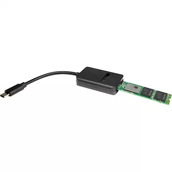 Adaptador INTER-TECH M.2 para USB Type-C K-1696-P2, conector fêmea M.2, conector macho USB-C, 5V, 37×54×12 mm, preto