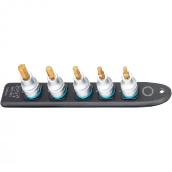 Conjunto de chaves de caixa sextavadas Hazet 986K-SR/5, 5 peças, tamanhos 5–10 mm