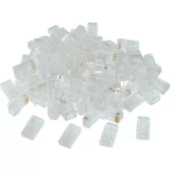Conector de fio Gembird LC-8P8C-002/100 RJ-45 transparente
