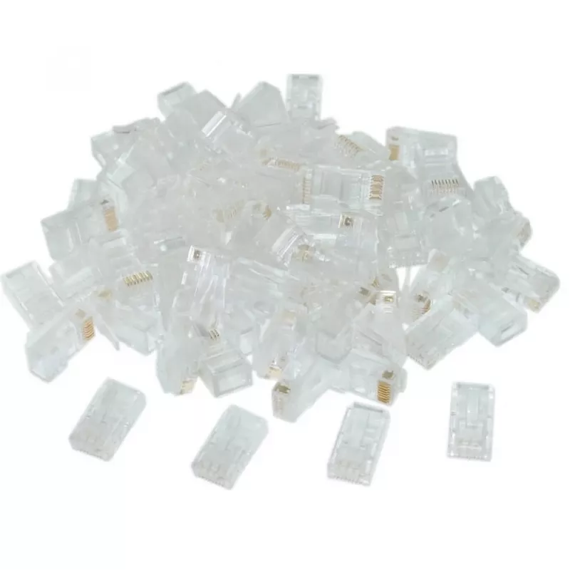 Conector de fio Gembird LC-8P8C-002/100 RJ-45 transparente