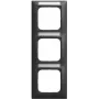 BUSCH JAEGER BJ 1723 NS-915 moldura de cobertura com janela de visualização vertical 3 módulos (2CKA001754A4941)