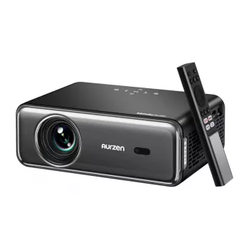 Projetor Aurzen Eazze D1 Pro — projetor LED compacto para casa/escritório, modelo AU-PJ-AD001P-EUDG0