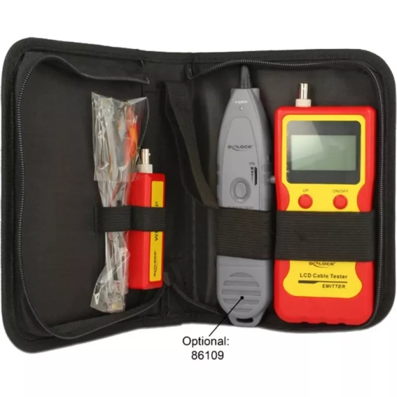 Delock testador de cabos LCD - testador de rede (86108)