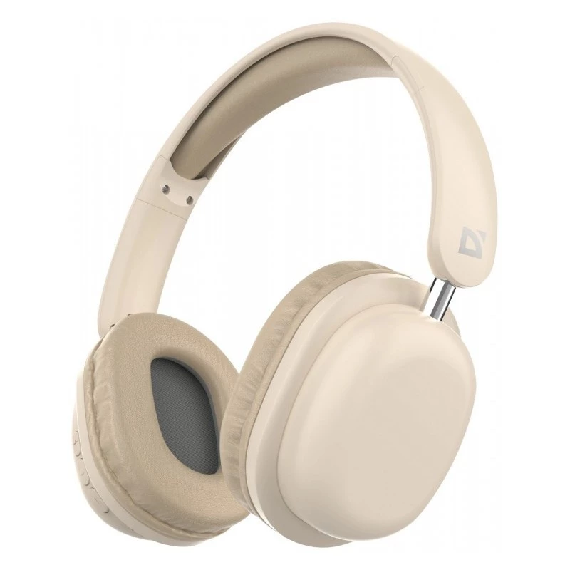 Defender FreeMotion B640 auscultadores sem fios on-ear, Bluetooth 5.3, USB-C, AUX 3,5 mm, 20–20000 Hz, 105 dB, bege
