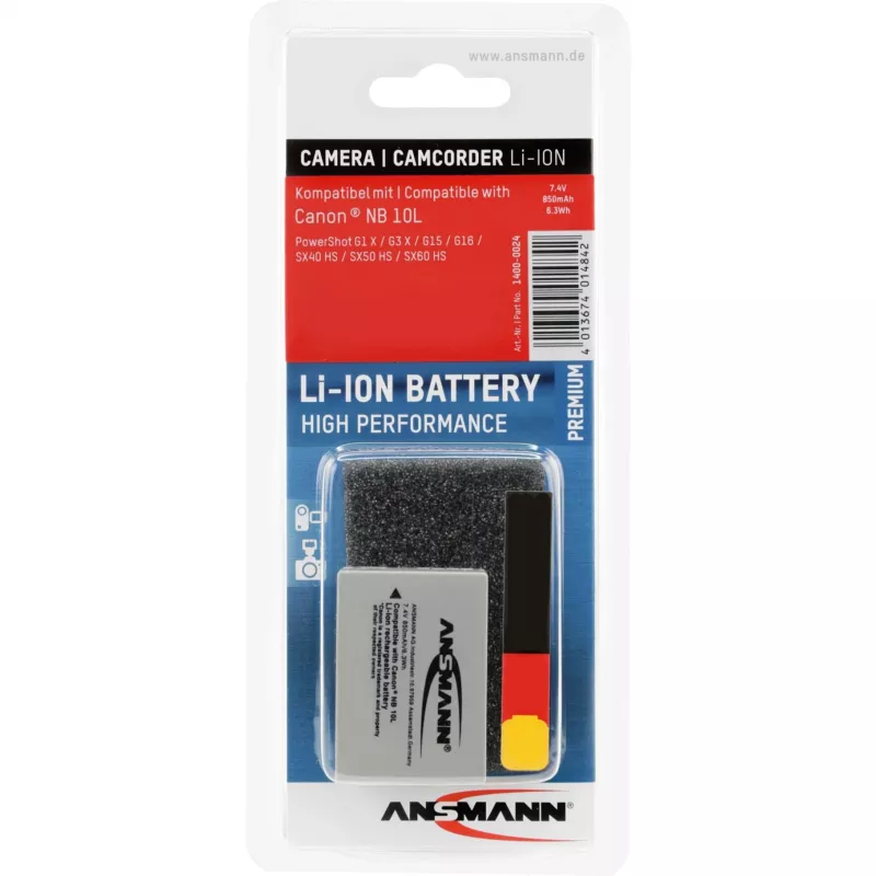 A-Can NB 10 L, bateria de câmara compatível com Canon NB 10 L, retail