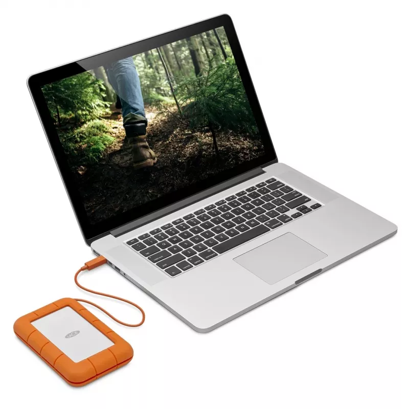 Disco externo LaCie Rugged USB-C 5 TB USB Type-C 3.2 Gen 1 (3.1 Gen 1) cinzento amarelo