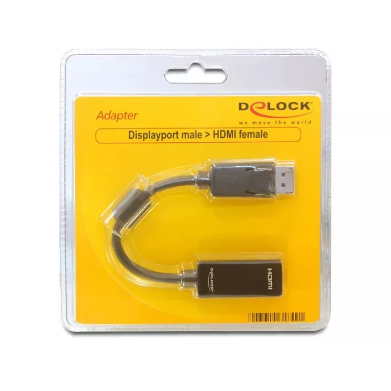 Adaptador de cabo de vídeo DELOCK 61849 0,125 m DisplayPort para HDMI