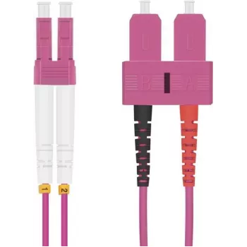 Cabo de patch de fibra ótica helos LC–SC duplex 50/125µm OM4 1,5 m