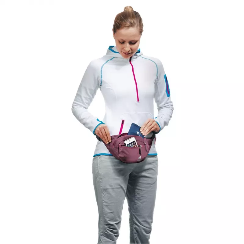 Pochete DEUTER Belt I — poliamida ripstop, 1,5 L, 230×70 mm, vermelho