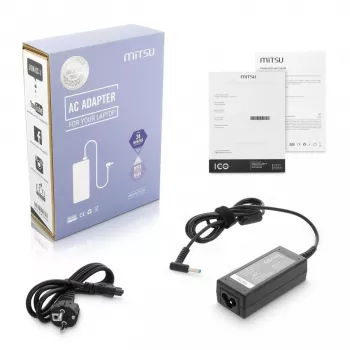 Fonte de alimentação MITSU 5ZM028 19,5V 2,31A com ponta 4,5x3,0 mm