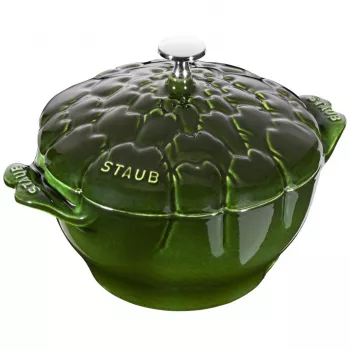 Panela redonda de alcachofra em ferro fundido - 3 l, Verde
