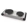 Placa de fogão dupla Tristar KP-6248, 2 zonas de cozedura, botões rotativos