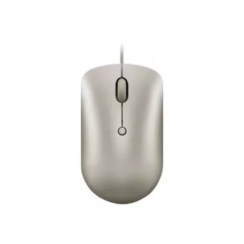 Rato de escritório com fios Lenovo 540 ambidestro USB Type-C ótico 2400 DPI areia