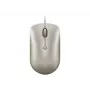 Rato de escritório com fios Lenovo 540 ambidestro USB Type-C ótico 2400 DPI areia