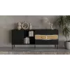Cómoda Cama INSERTO 3D1W 190x40x80 preta + LED