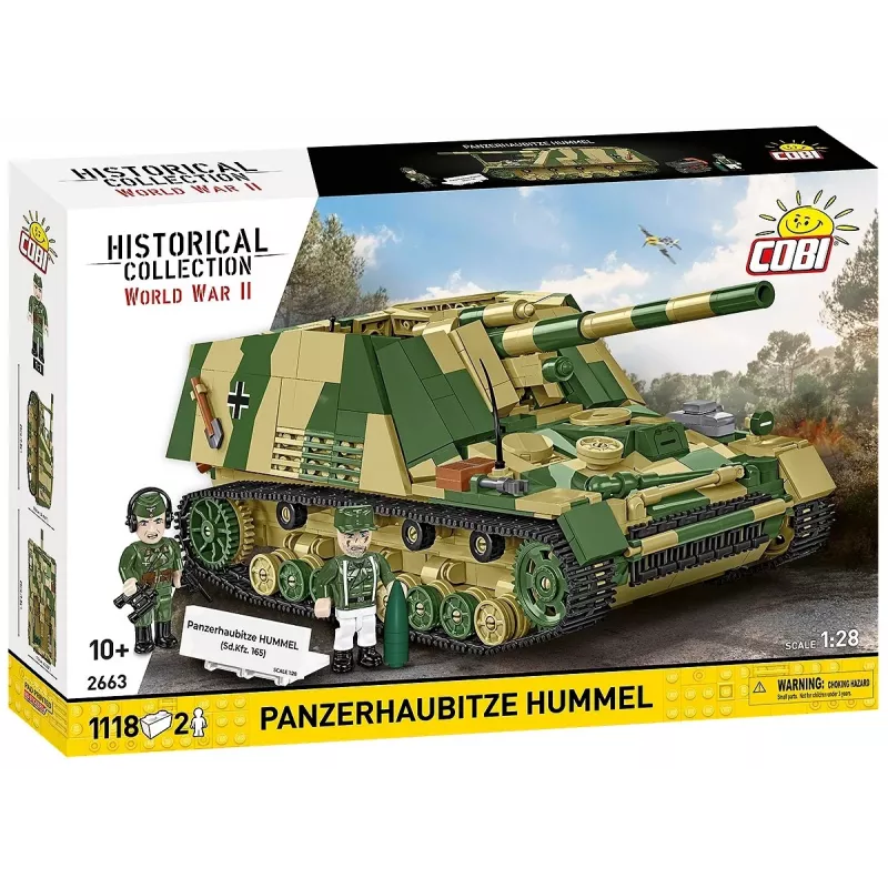 Conjunto de construção Cobi Panzerhaubitze Hummel 1118 peças kit de montagem