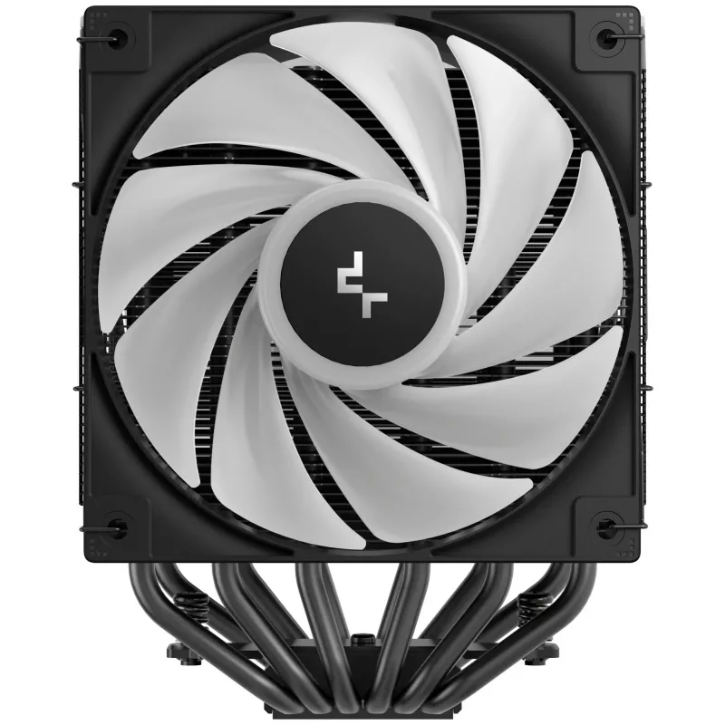 Dissipador de ar DeepCool AG620 BK ARGB V2 — ventoinha dupla 120 mm, 6 heatpipes, suporte LGA 1700/AM4/AM5, preto