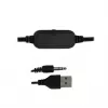Esperanza EGS106 Rainbow Nortec colunas 2.0, 6 W (2x3 W), alimentadas por USB, mini-jack de 3,5 mm, LED RGB, pretas