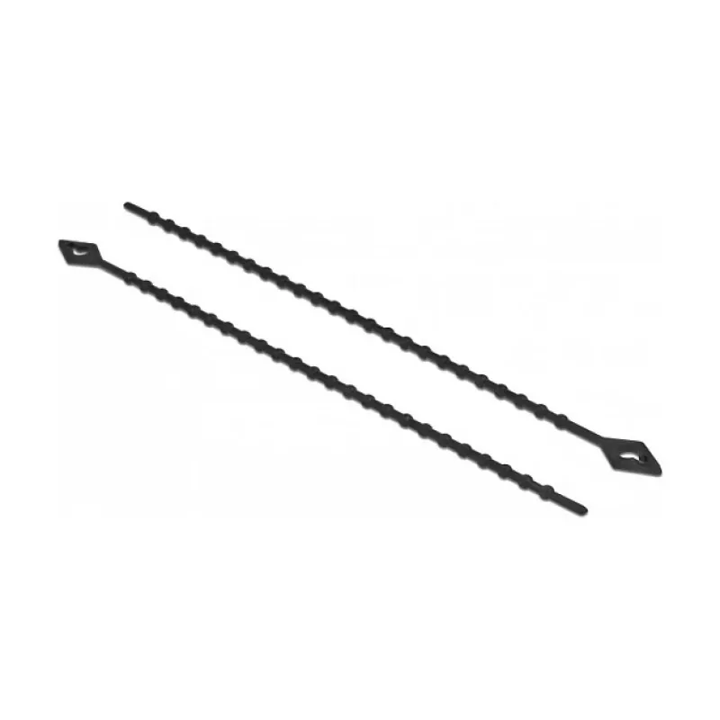 Abraçadeira de cabos com contas DeLOCK 19568 C 150 x L 2,4 mm preta 100 unid.
