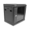 DeLOCK 43417 Armário de rede de 10 polegadas 6U com porta de vidro, preto