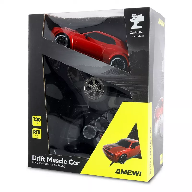 Carro muscle de drift Amewi 4WD 1:20 RTR vermelho (21114)