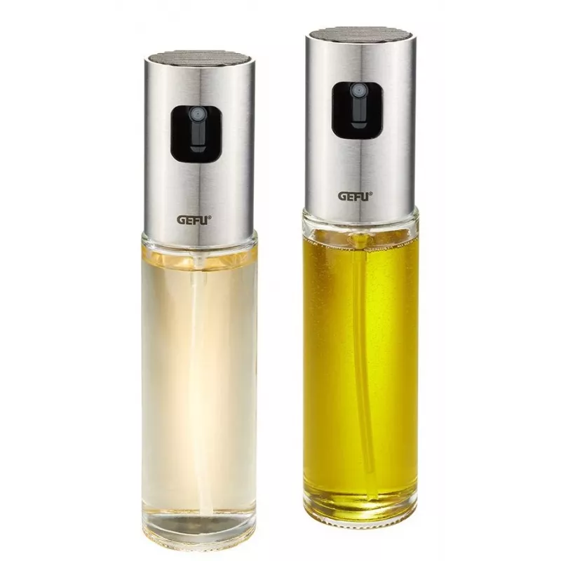 GEFU NEVA Dispensador de óleo/vinagre 0,1 l garrafa vidro, plástico, aço inoxidável aço inoxidável, transparente