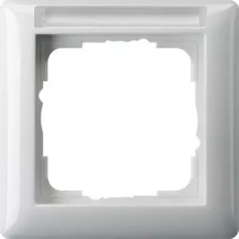 Gira Standard 55 109103 moldura de 1 módulo com campo para etiqueta, branco puro
