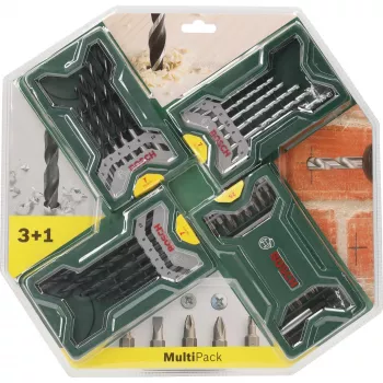Bosch Mini X-Line Multipack 3+1 conjunto de brocas e pontas, 46 peças