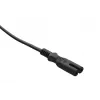 Cabo de alimentação Savio CL-100 preto 1,8 m IEC tipo E (3,4 mm, 3,1 mm) IEC C7