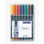 Marcador permanente Staedtler 318 WP8 preto azul castanho verde laranja vermelho violeta amarelo 8 unid.