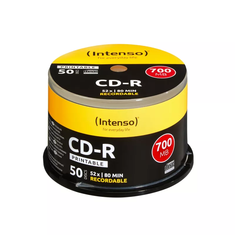 CD-R Intenso 1801125 700 MB 52x Printable 50 unidades Spindel
