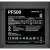 Fonte de alimentação DeepCool PF500 500 W ATX 2.4, 80 PLUS, ventoinha de 120 mm, 20+4-Pin, 2×6+2 PCIe, 4×SATA
