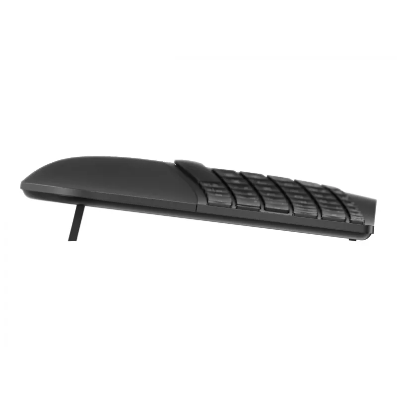 HP 960 Teclado ergonómico sem fios, tamanho completo (100%), sem fios, RF Wireless + Bluetooth, membrana, preto