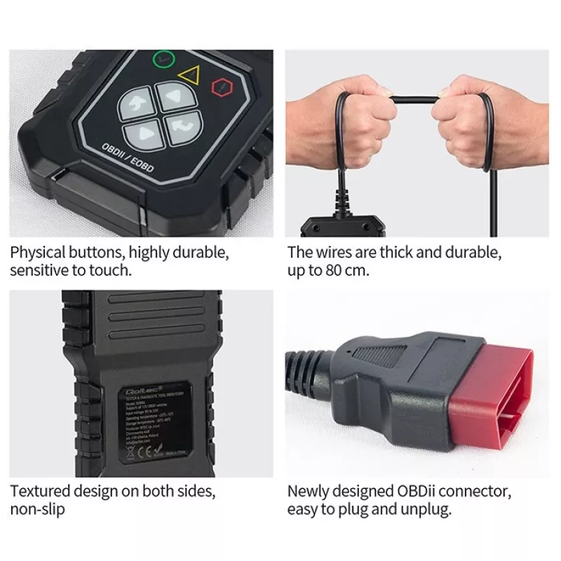 Testador de diagnóstico OBDII QOLTEC ProLine (modelo 50684)