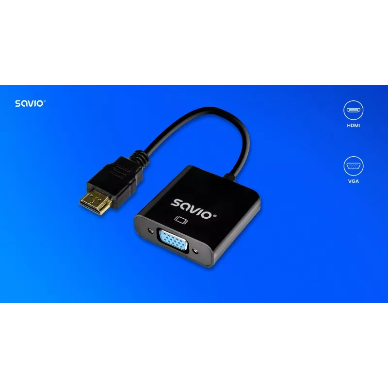 Adaptador Savio HDMI-VGA AK-75