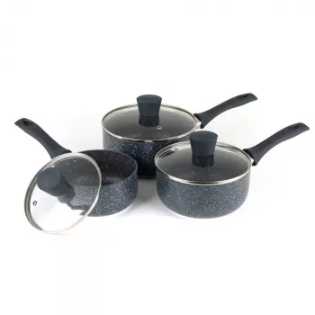 Conjunto de panelas Russell Hobbs Nightfall Stone 3 peças 16/18/20 cm antiaderente