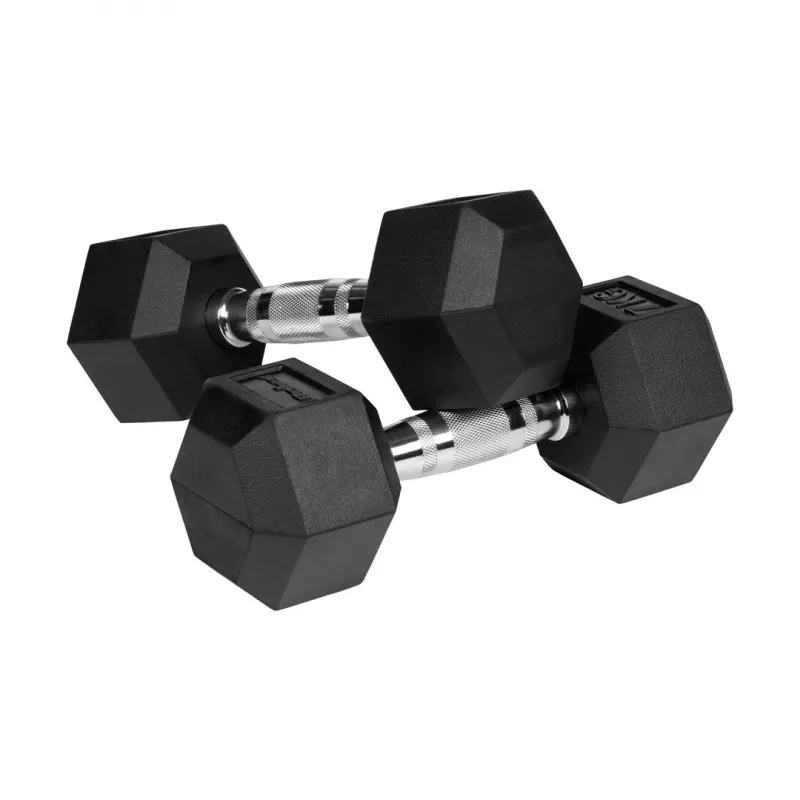 Halteres Rebel Active RBA-2325 revestidos a borracha par 2 x 7 kg
