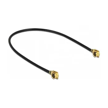 Delock 89607 cabo de antena, MHF para MHF, 10 cm, preto