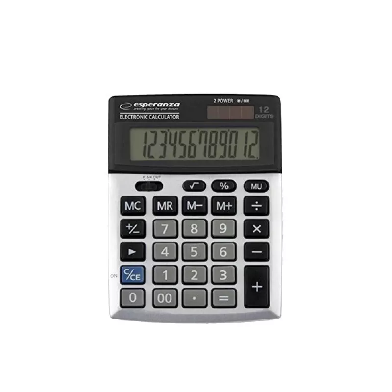 Esperanza ECL102 Newton calculadora de secretária básica, preta/prateada