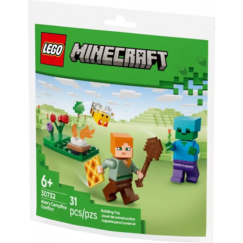 Bricks Minecraft 30732 O conflito da fogueira de Alex