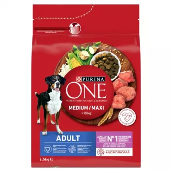 PURINA ONE MED/MAX Adult cão borrego & arroz 2,5kg