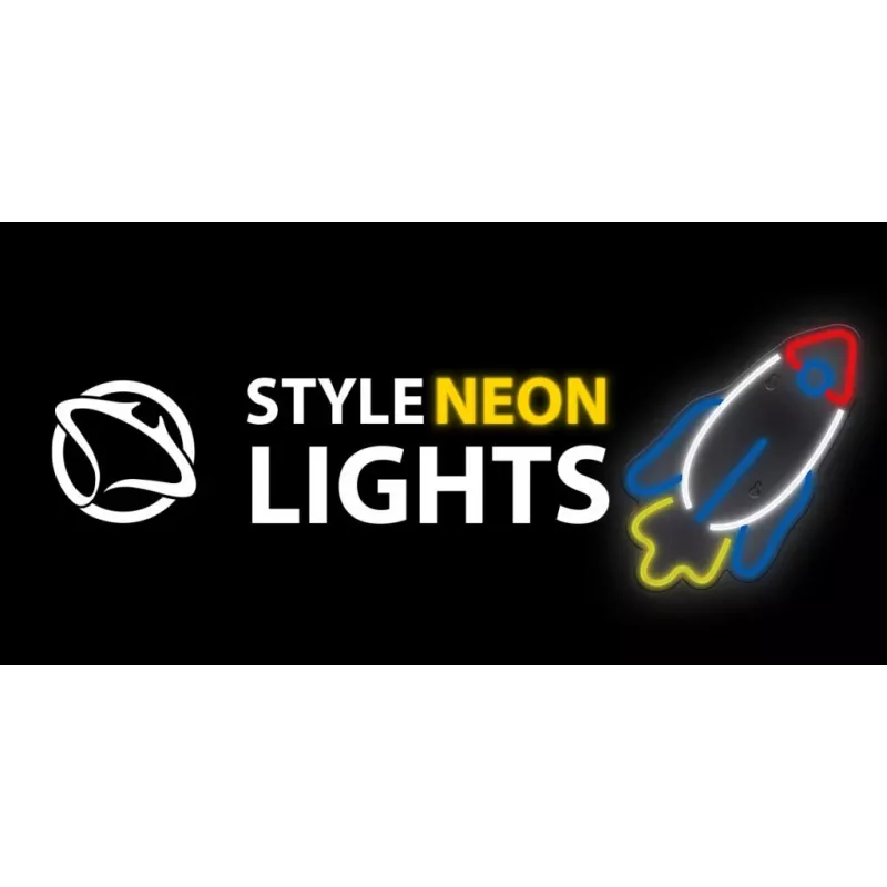 Luz néon LED MANTA SNL91MT estilo RAKETA – painel néon LED decorativo, modelo SNL91MT