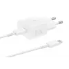 Carregador rápido USB AC Samsung EP-T2510 25W branco, USB-C, PPS, Super Fast Charging