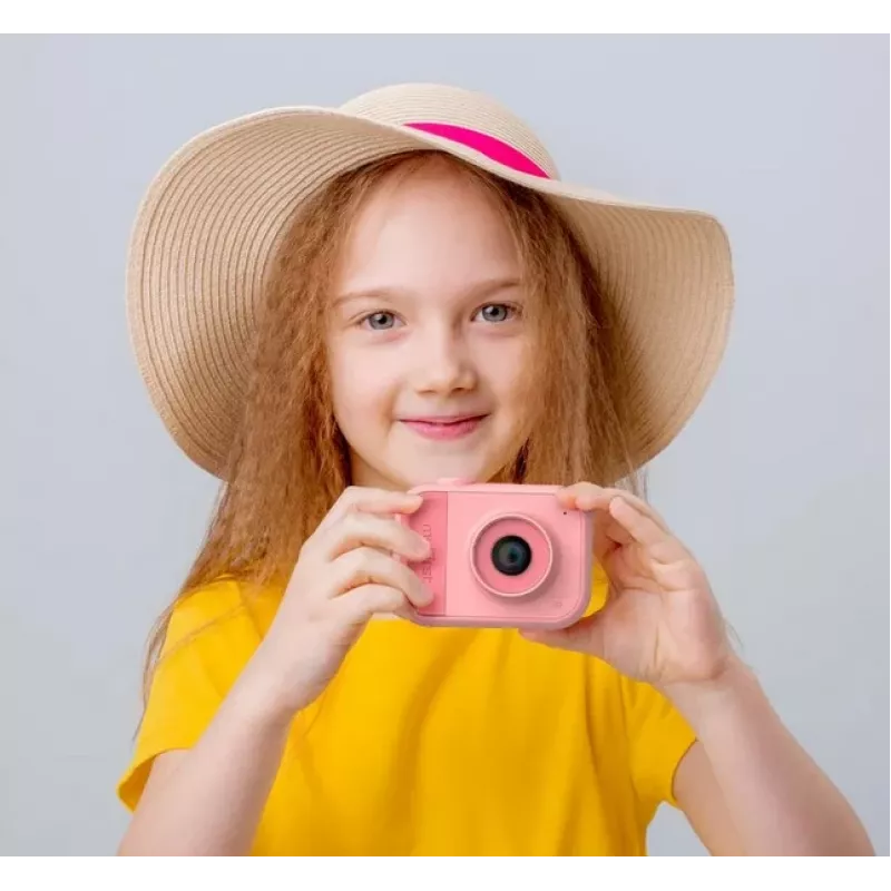 Câmara digital para crianças Xrec myFirst Camera 10 — rosa, para crianças a partir dos 5 anos, 76 g