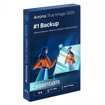 Acronis True Image Essentials – 5 PC/Mac, 1 ano