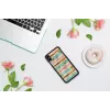 Capa de proteção para smartphone iKins para iPhone XS Max — Pop Mint preta, concha rígida com bordas elevadas