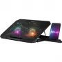Base de arrefecimento para portátil DEFENDER NS-510 com 2 ventoinhas, 2 portas USB e iluminação RGB