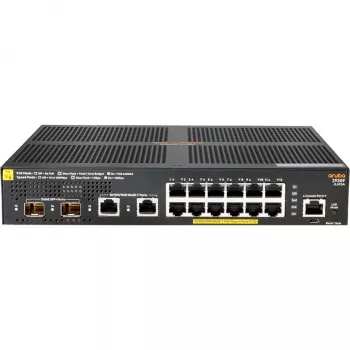 Hewlett Packard Enterprise HPE Aruba 2930F 12G PoE+ 2G/2SFP+ - Switch - L3 - gerido - 12 x 10/100/1000 (PoE+) + 2 x 1 Gigabit/10 Gigabit SFP+ (Uplink) + 2 x 10/100/1000 - para rack
