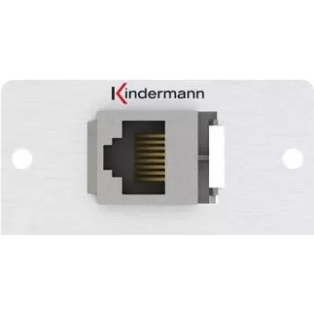 Kindermann Konnect 50 alu - Faceplate modular Snap-In - RJ-45 (7444000423)
