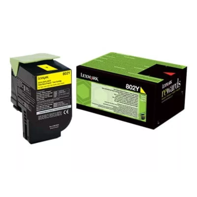 Lexmark 802Y toner original (80C20Y0), amarelo, 1000 páginas